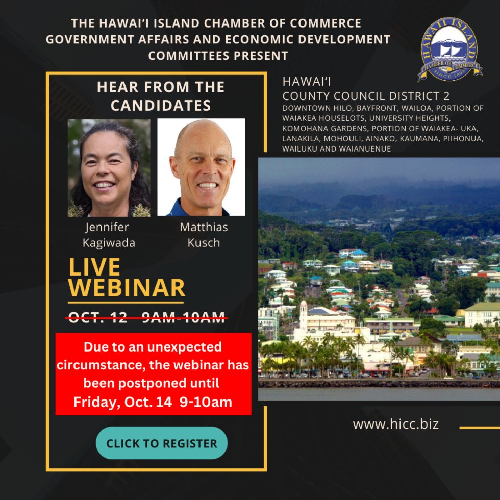 Hear from the Candidates County Council District 2 Hawaii Island