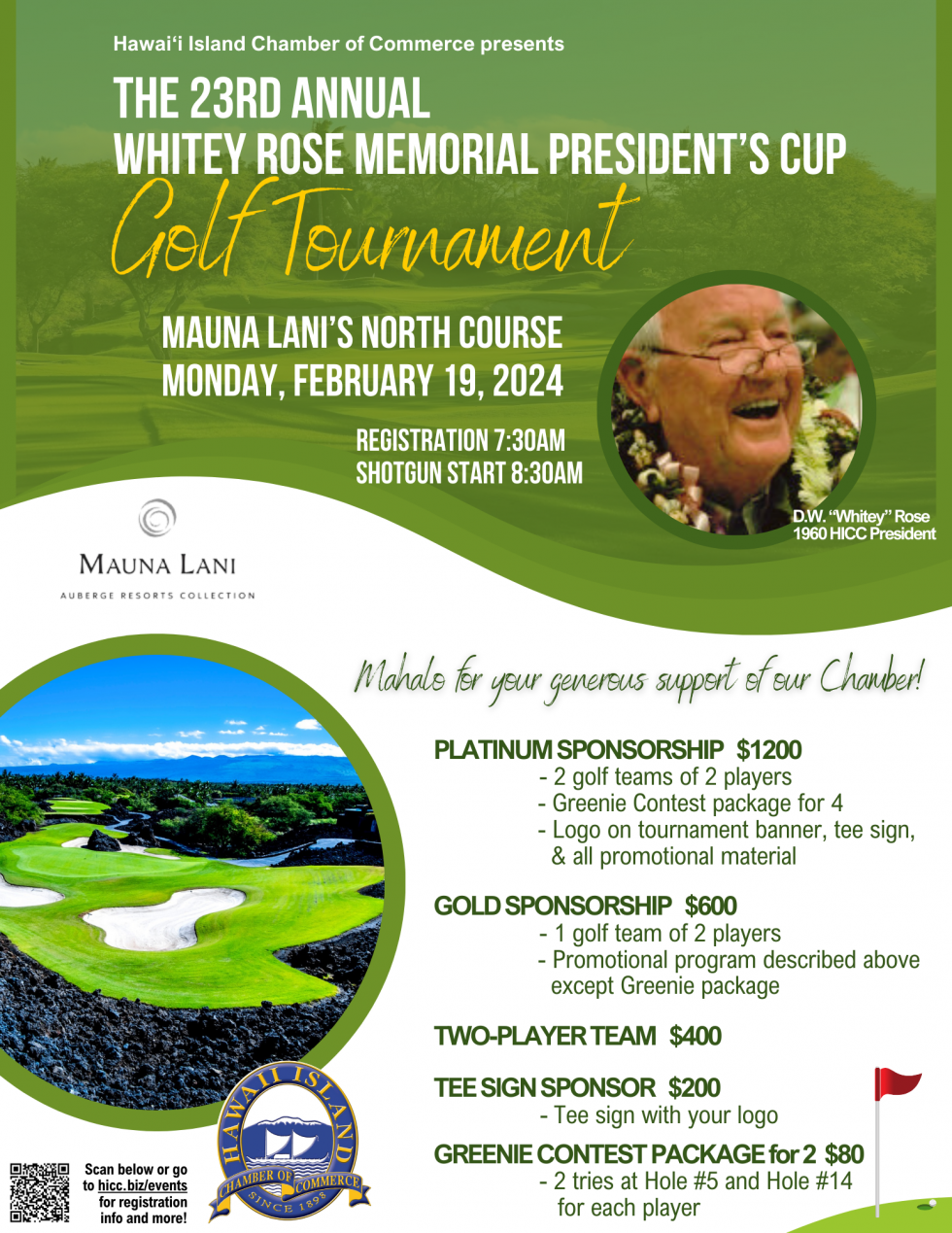 Whitey Rose Memorial President's Cup Golf Tournament Hawaii Island